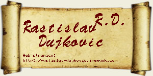 Rastislav Dujković vizit kartica
